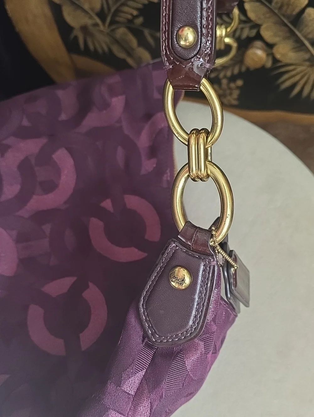 Coach Kristin Op Art Hobo Bag